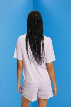 ESPRIT Kurzes Pyjama-Set Mit Spitzenbesatz 11 ESPRIT Kurzes Pyjama-Set Mit Spitzenbesatz -Cheap ESPRIT Store 023ER1Y305 505 11