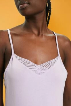 ESPRIT Jersey-Chemise Mit Spitzenbesatz -Cheap ESPRIT Store 023ER1Y306 505 16