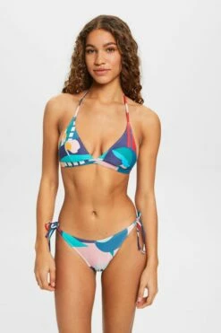 ESPRIT Bikinihose Mit Bindebändern Und Mehrfarbigem Print