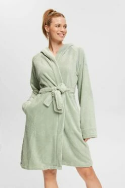 ESPRIT Frottée-Bademantel Mit Kapuze