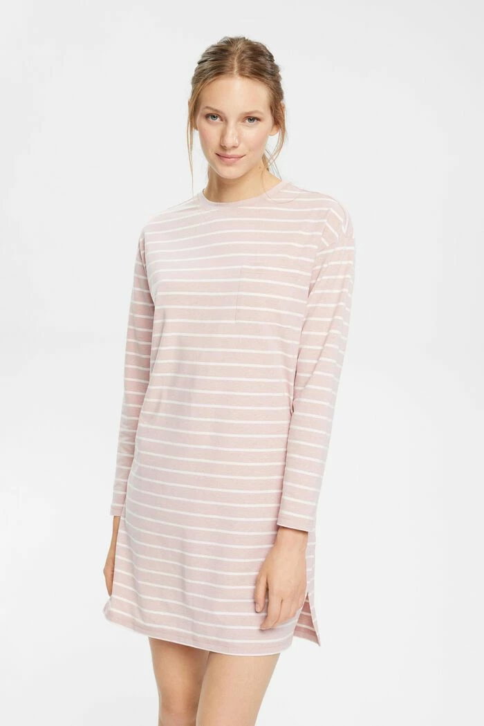 ESPRIT Jersey-Nachthemd Mit Streifenmuster 3 ESPRIT Jersey-Nachthemd Mit Streifenmuster