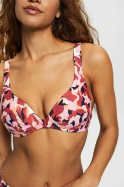 ESPRIT Wattiertes Bikini-Top Mit Floralem Print