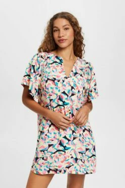 ESPRIT Strandtunika Mit Floralem Muster