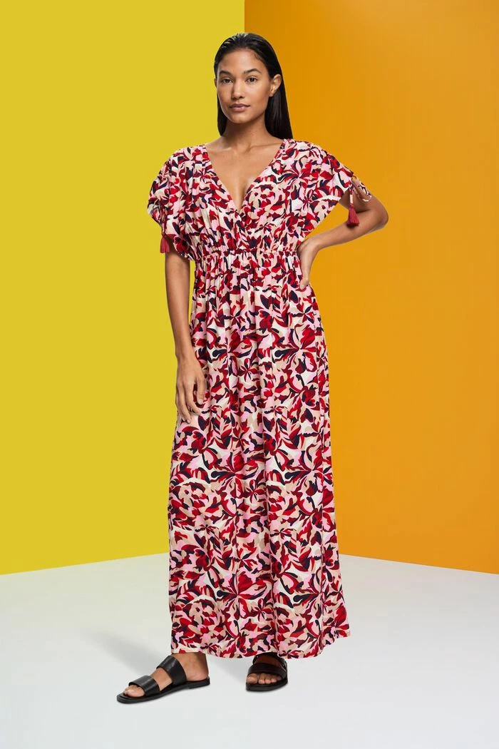 ESPRIT Maxi-Strandkleid Mit Floralem Muster 6 ESPRIT Maxi-Strandkleid Mit Floralem Muster - Image 4