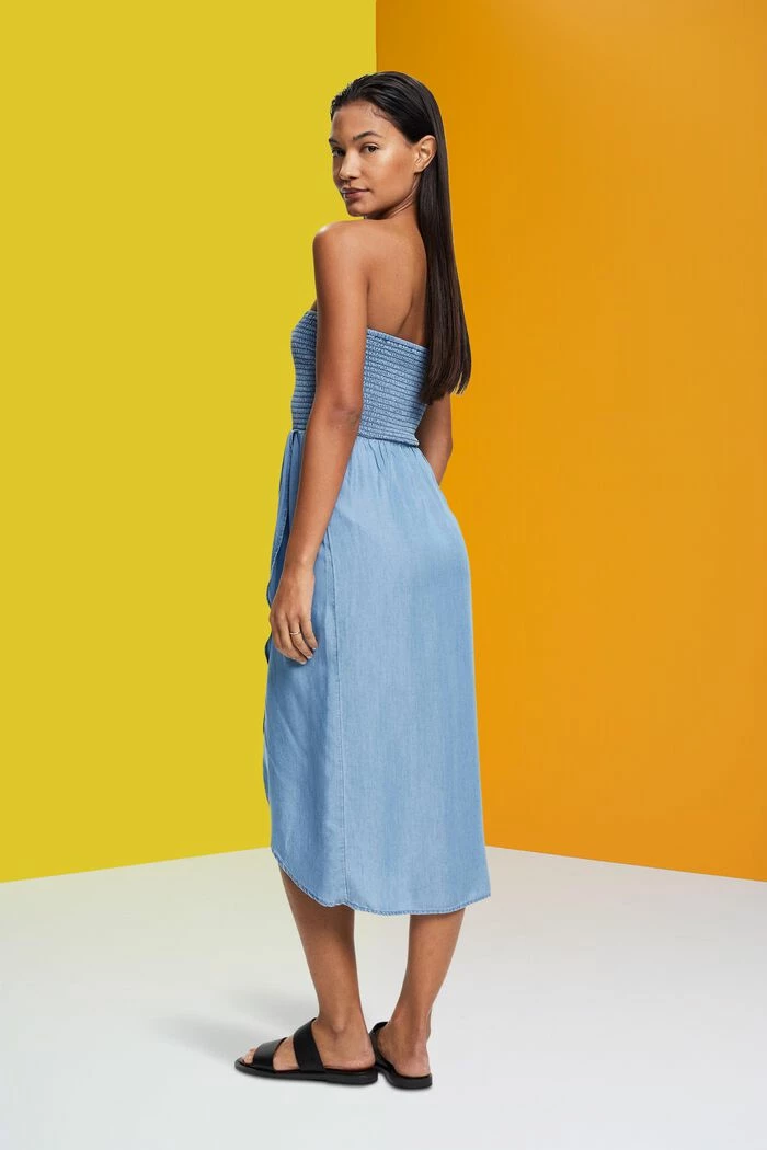 ESPRIT Gesmoktes Schlauchkleid In Denimoptik 4 ESPRIT Gesmoktes Schlauchkleid In Denimoptik - Image 2