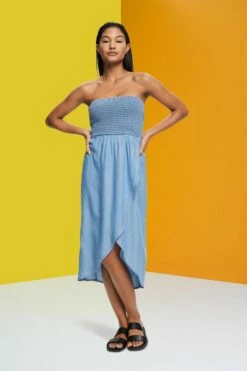 ESPRIT Gesmoktes Schlauchkleid In Denimoptik 12 ESPRIT Gesmoktes Schlauchkleid In Denimoptik -Cheap ESPRIT Store 993ER1A311 902 14