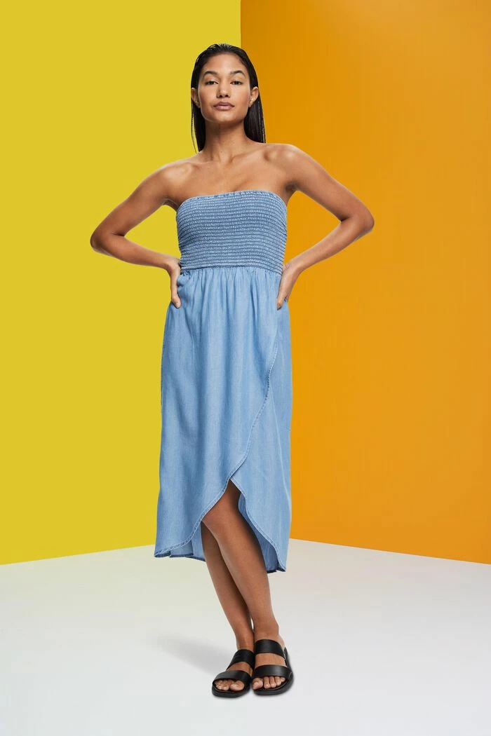 ESPRIT Gesmoktes Schlauchkleid In Denimoptik 7 ESPRIT Gesmoktes Schlauchkleid In Denimoptik - Image 5