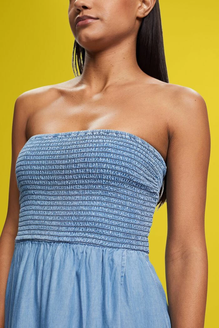 ESPRIT Gesmoktes Schlauchkleid In Denimoptik 5 ESPRIT Gesmoktes Schlauchkleid In Denimoptik - Image 3