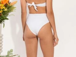 Bottom Shimmer-White Belted-High-Waist -Cheap ESPRIT Store bottom shimmer white belted high waist extra 2 08 af672915 eaf8 49b0 b05c 6ebbfaafff29