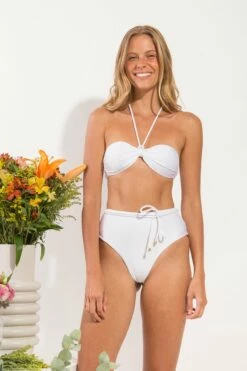 Bottom Shimmer-White Belted-High-Waist -Cheap ESPRIT Store bottom shimmer white belted high waist model front 03 845b09b9 ecba 4e8f 83d5 6f26592c7c44