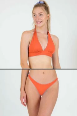 Set Light-Peach Halter-Cos Essential-Comfy -Cheap ESPRIT Store set light peach halter cos essential comfy model front 03