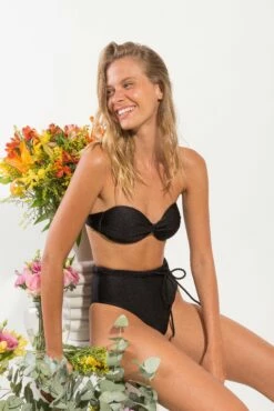 Set Shimmer-Black Twist Belted-High-Waist -Cheap ESPRIT Store set shimmer black twist belted high waist extra 5 10