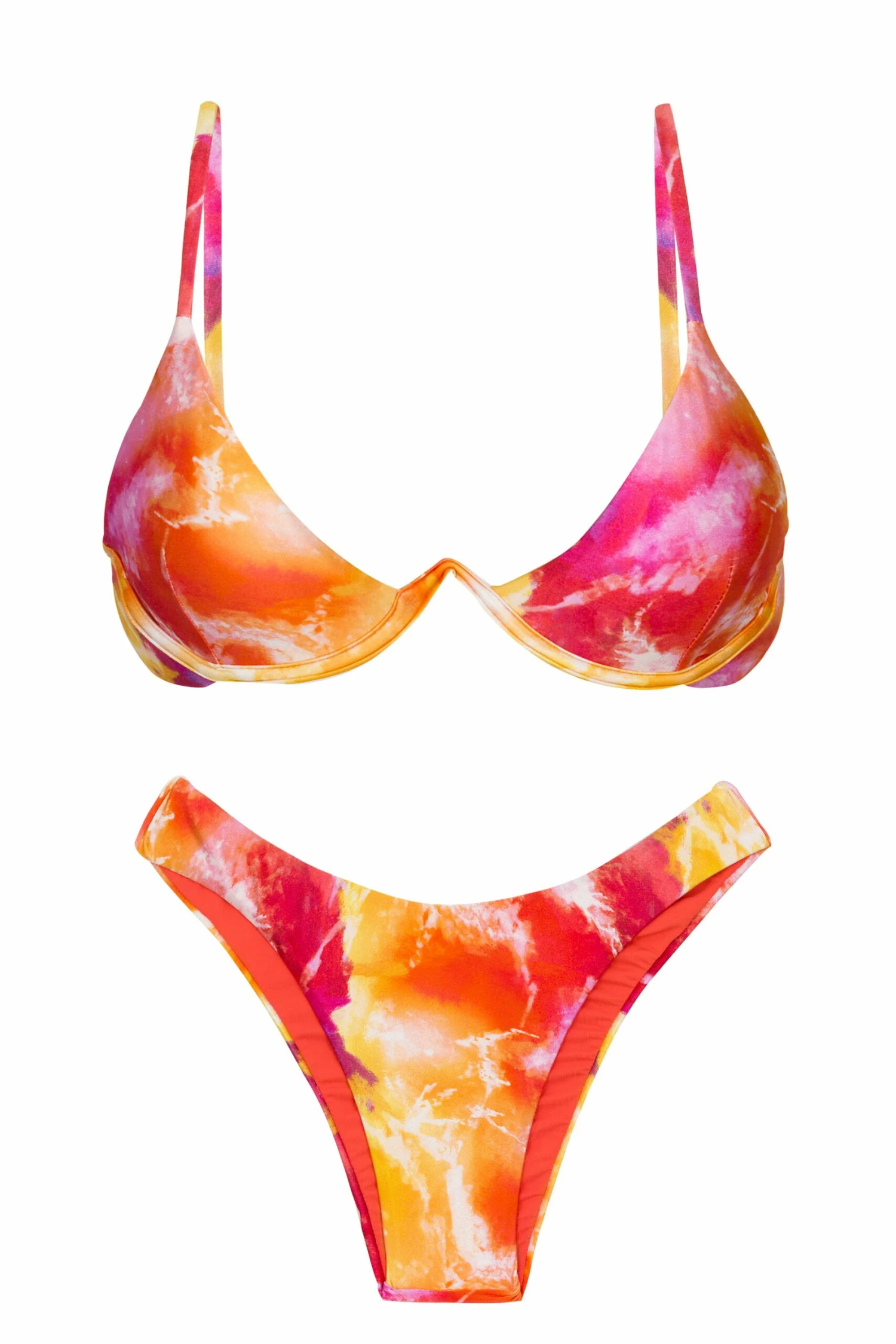 Set Tiedye-Red Tri-Aro High-Leg 3 Set Tiedye-Red Tri-Aro High-Leg