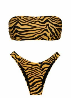 Set Wild-Orange Bandeau-Reto High-Leg